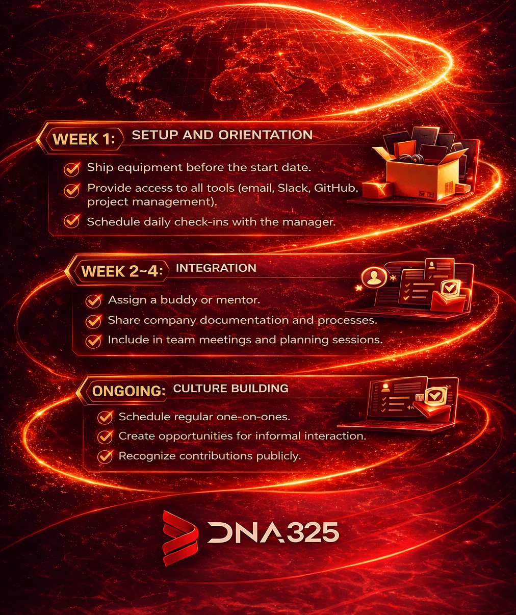 Onboarding a remote employee